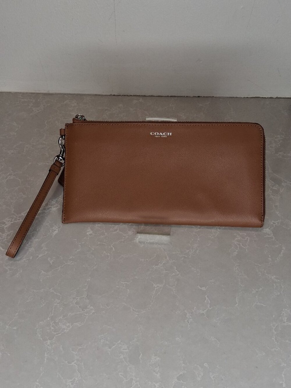 Coach Camel Brown L-Zip Wrislet